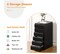 Modern Dresser Chest Storage Cabinet with Metal Sliding Rail, Metal Cabinet with 6 Drawers, 6-Layer Under Desk Storage Drawer for Living Room, Entryway, Office (Black)